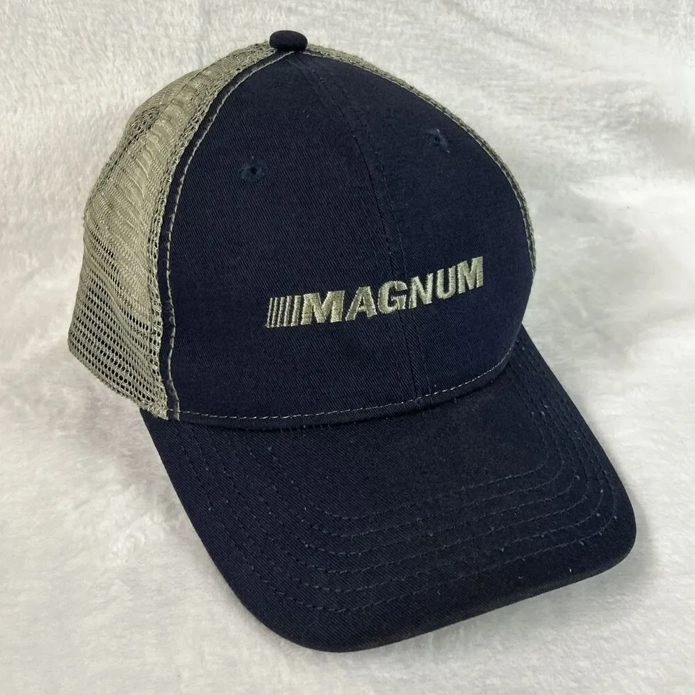 Magnum Blue Mens Hat Adjustable Ball Cap Baseball